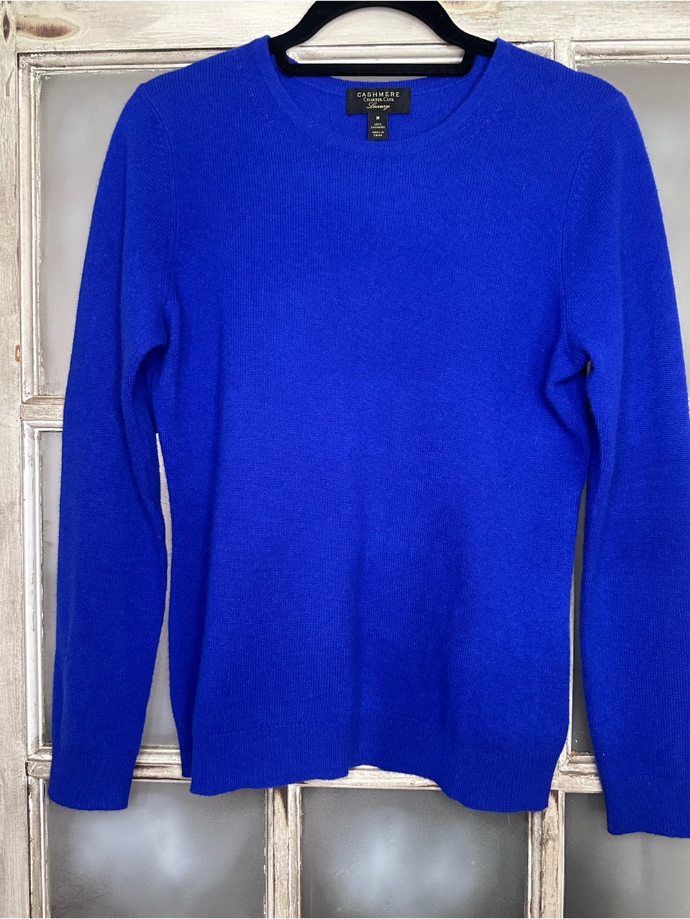 Cashmere Charter Club Luxury 100% Cashmere Blue Crewneck Sweater M